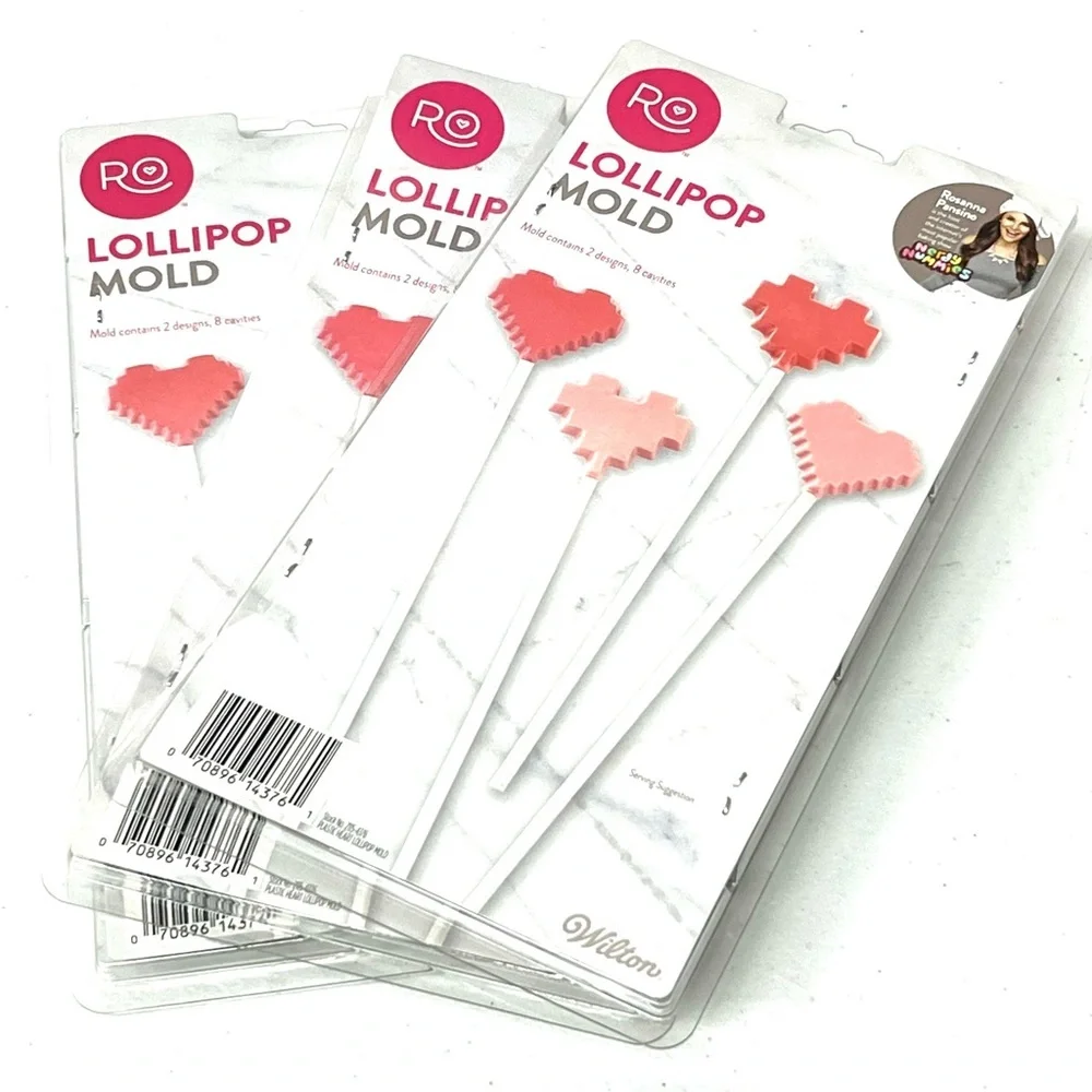 Valentines’s Day Lollipop Mold and Candy Melts Set - Pink and White